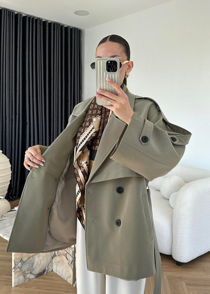 FORTİS Ara Boy Trençkot HAKİ